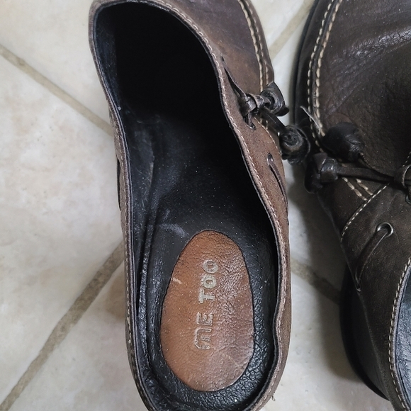 Me Too brown Leather clogs - Picture 2 of 5